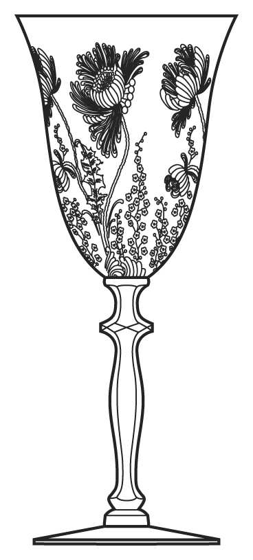 Gloria Clear (Stem 3120) Water Goblet by Cambridge-1