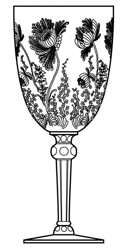 Gloria Clear (Stem 3135) Water Goblet by Cambridge-1