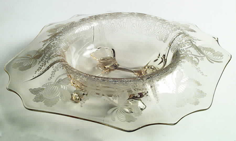 Gloria Yellow (Stem 1066) 3400 12" 4 Toed Rolled Edge Bowl by Cambridge-1