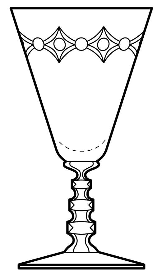 Lancelot (Stem 3139) Water Goblet by Cambridge-1