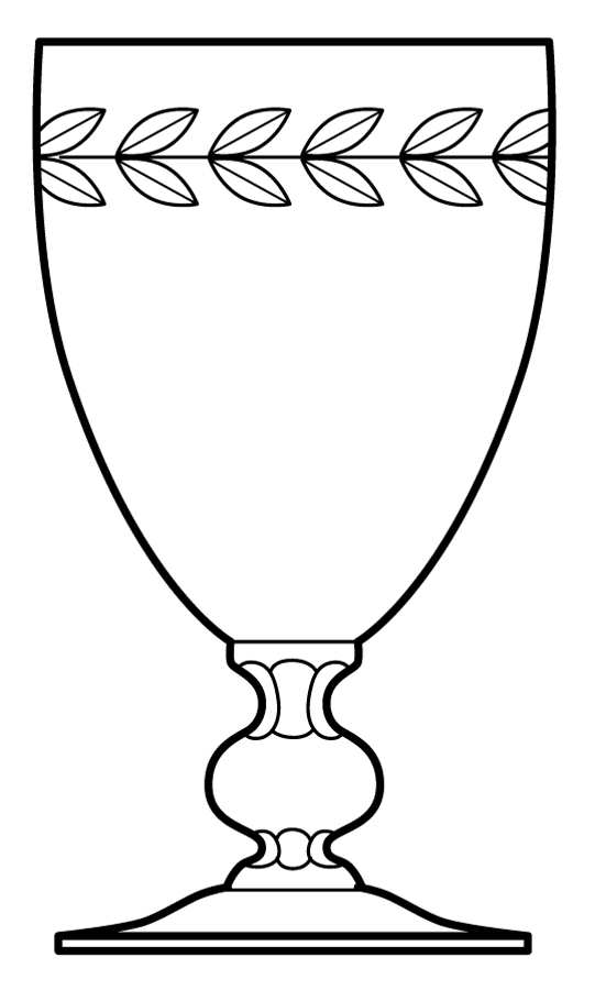 Laurel Wreath Water Goblet by Cambridge-1