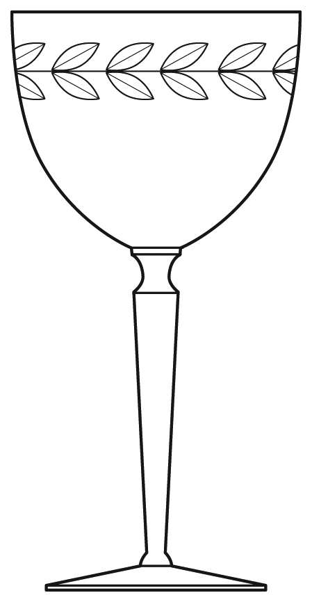 Laurel Wreath Water Goblet by Cambridge-1