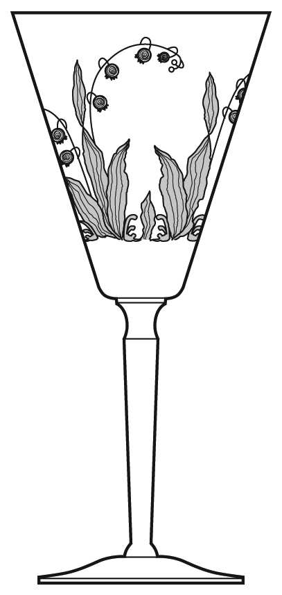 Lily of The Valley Water Goblet by Cambridge-1