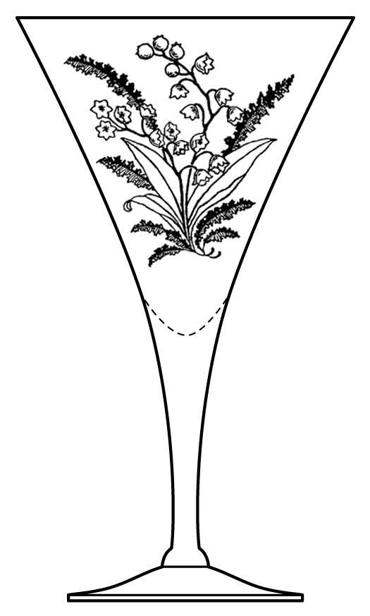 Lily of The Valley Water Goblet by Cambridge-1