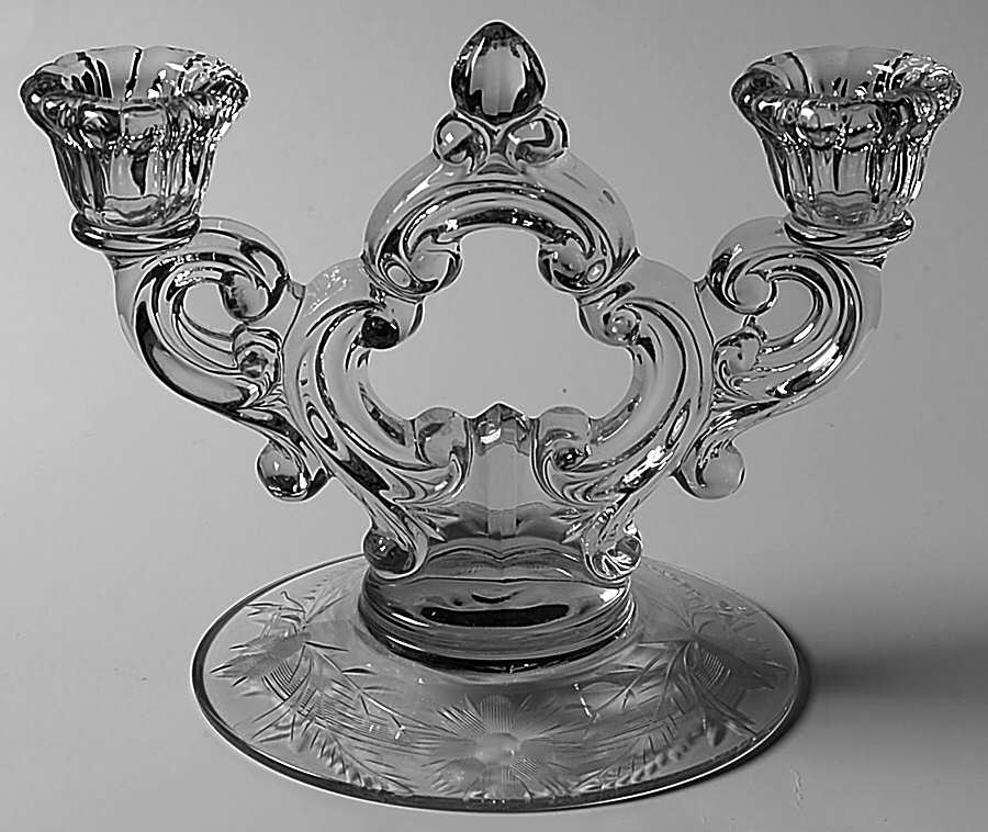 Maryland Clear (Stem 3776) Double Light Candlestick by Cambridge-1