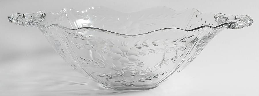 Maryland Clear (Stem 3776) 11" Handled Bowl (3400 Shape) by Cambridge-1