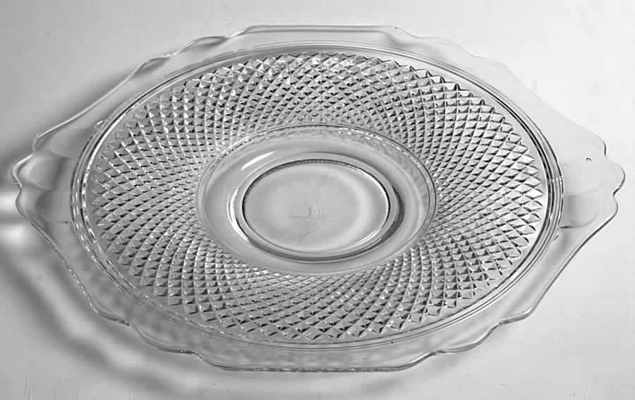 Mt. Vernon Clear Handled Cake Plate by Cambridge-1