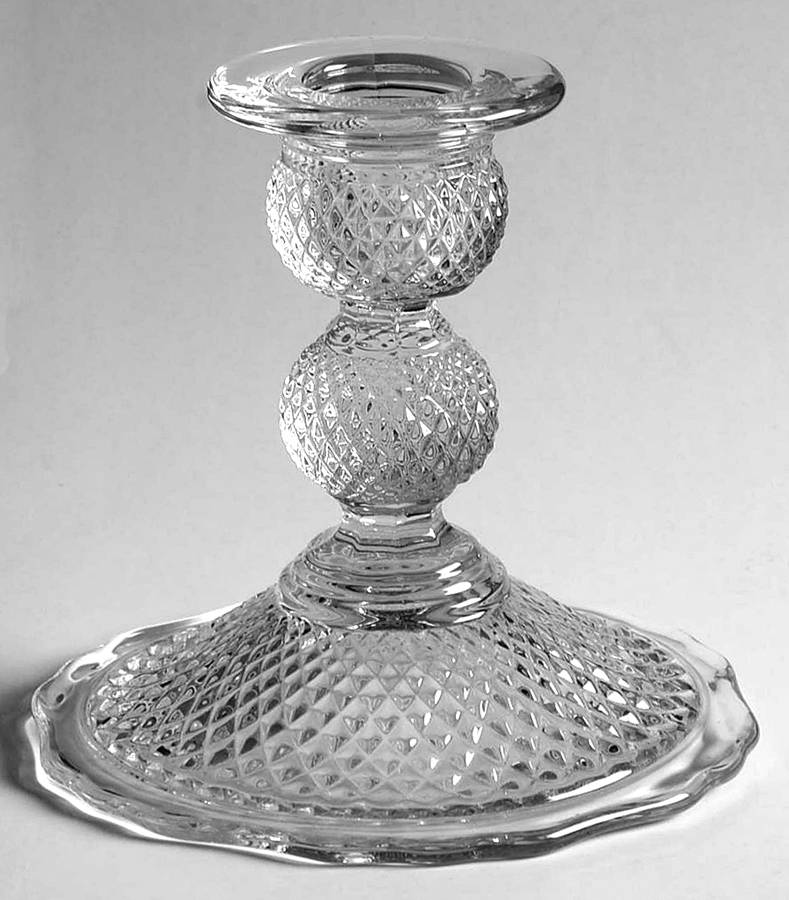 Mt. Vernon Clear Single Light Candlestick by Cambridge-1