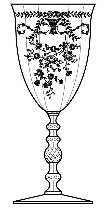 Portia Clear (Stem 3124) Water Goblet by Cambridge-1