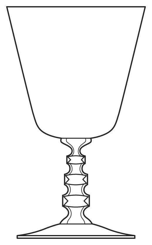 Queen Mary Water Goblet by Cambridge-1