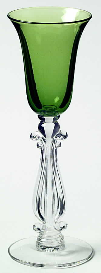 Regency Dark Green (Forest Green) Cordial Glass by Cambridge-1