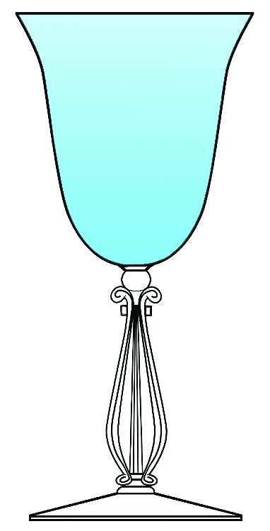Regency Lt Blue (Moonlight Blue) Water Goblet by Cambridge-1