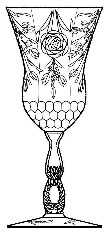 Rose Marie Water Goblet by Cambridge-1