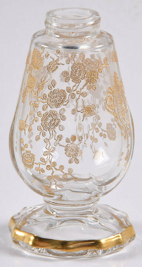 Rose Point Clear (Stem 3500, Gold Encrusted) 3400/77 Footed Shaker, No Lid by Cambridge-1