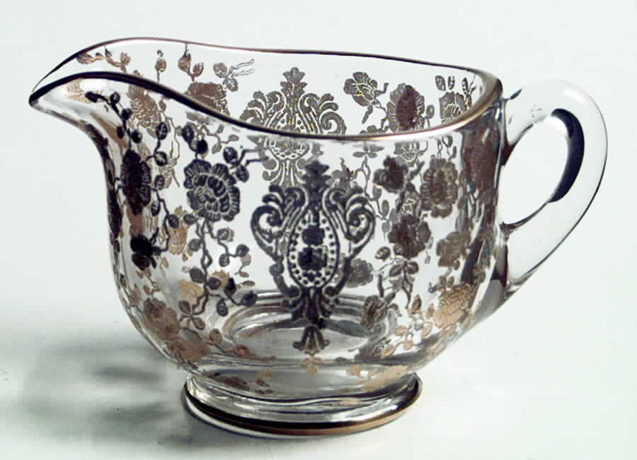 Rose Point Clear (Stem 3500, Gold Encrusted) Mini Creamer by Cambridge-1
