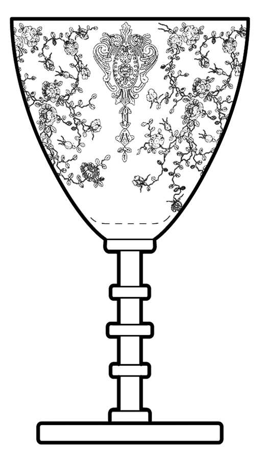 Rose Point Clear (Pristine) Water Goblet by Cambridge-1