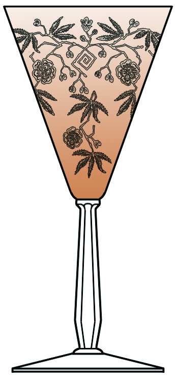 Rosalie Amber (Stem 3115) Water Goblet by Cambridge-1