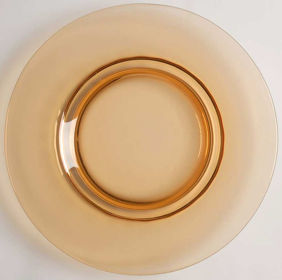 Round Amber Luncheon Plate by Cambridge-1