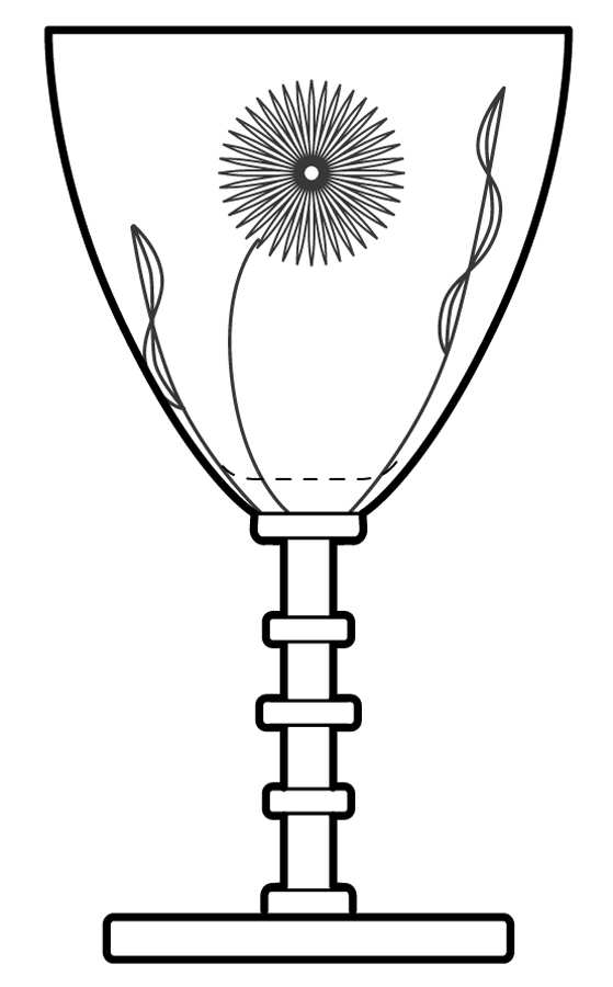 Strawflower Water Goblet by Cambridge-1