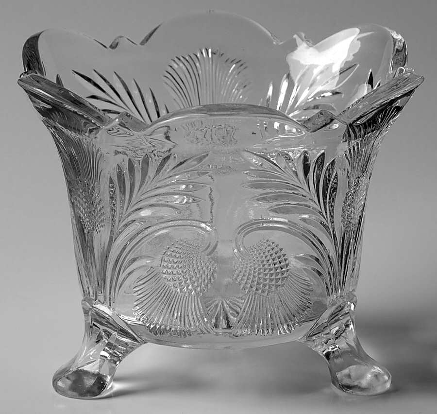 Thistle Clear Three-Toed Bowl by Cambridge-1