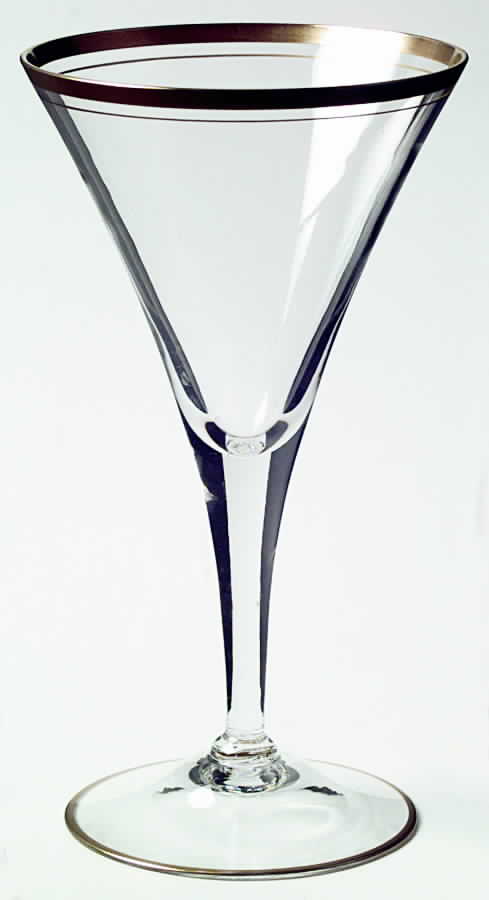 Trumpet Clear (Gold Trim) Water Goblet by Cambridge-1