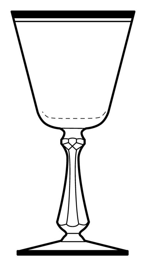 Wedding Band Clear (Gold Trim, Stem 3700) Water Goblet by Cambridge-1