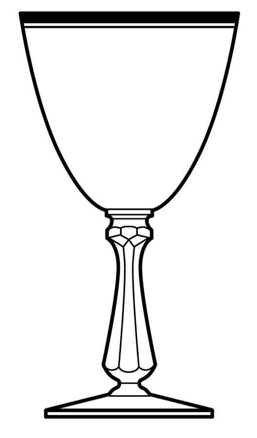 Wedding Band (Gold Trim) Water Goblet by Cambridge-1