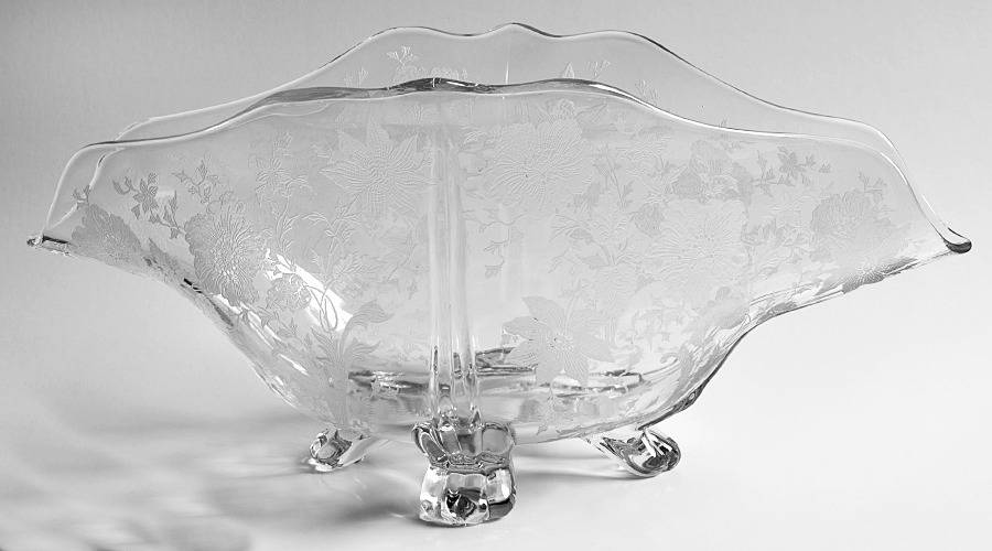 Wildflower Clear 3400 4 Toed Narrow Crimped Bowl by Cambridge-1