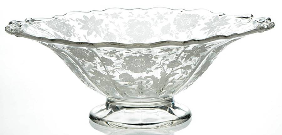 Wildflower Clear 11" Footed Bowl by Cambridge-1