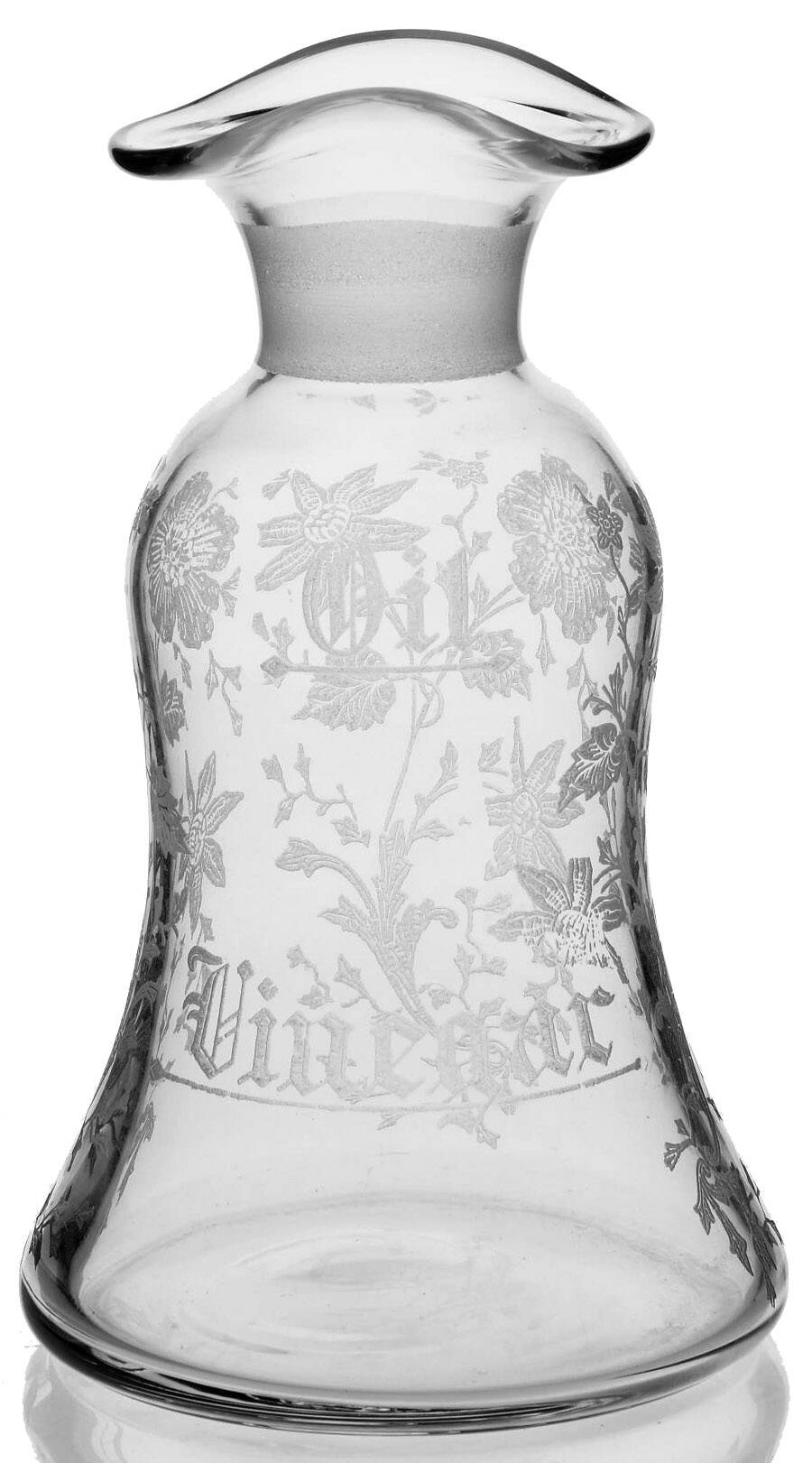 Wildflower Clear Salad Dressing Bottle No Stopper by Cambridge-1