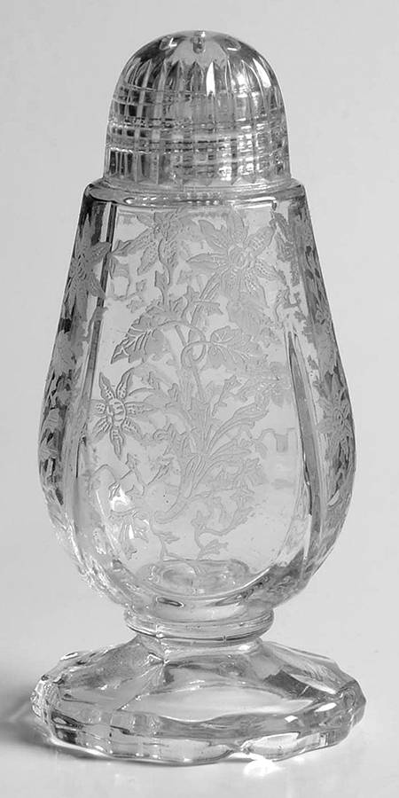 Wildflower Clear 3400/77 Footed Shaker with Plastic Lid by Cambridge-1