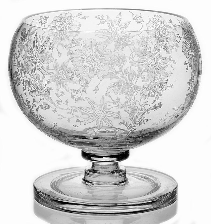 Wildflower Clear Mayonnaise Bowl and Ladle Bowl Only by Cambridge-1