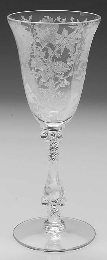 Wildflower Clear Wine Glass by Cambridge-1