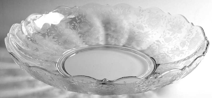 Wildflower Clear 13" Shallow Round Bowl by Cambridge-1