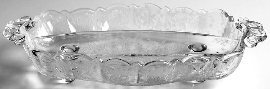Wildflower Clear #3900 124 Oblong Horizontal Divided 2 Part Relish by Cambridge-1