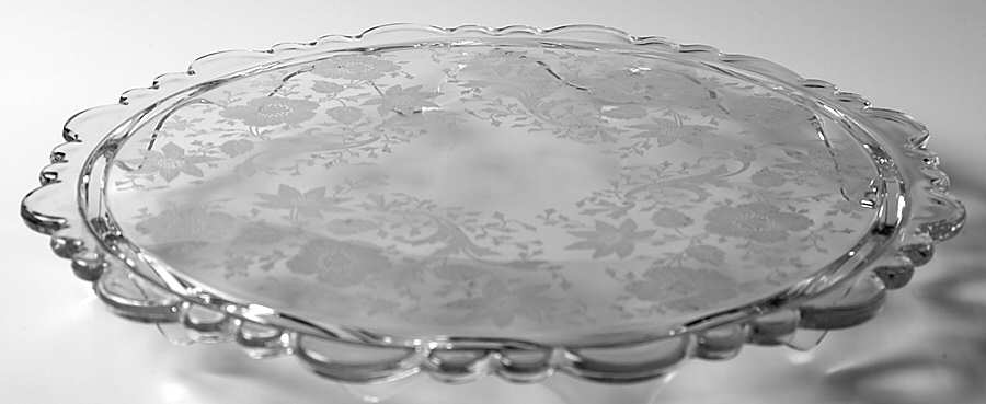 Wildflower Clear Martha/170 13" Toed Cake Plate by Cambridge-1