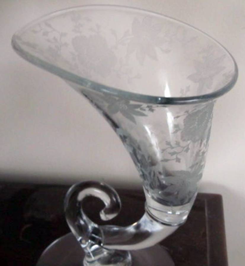Wildflower Clear Cornucopia Vase by Cambridge-1