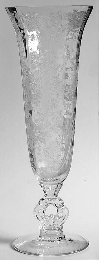 Wildflower Clear 12" Keyhole-Stem Footed Vase by Cambridge-1