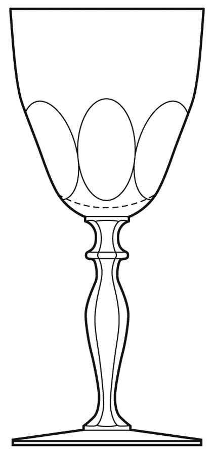 Brissac Water Goblet by Cristal de Sevres-1