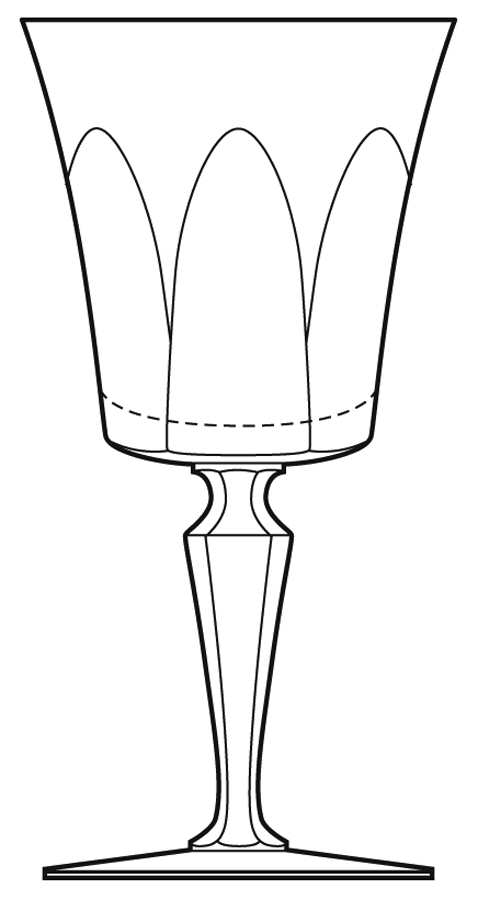 Marquise Water Goblet by Cristal de Sevres-1