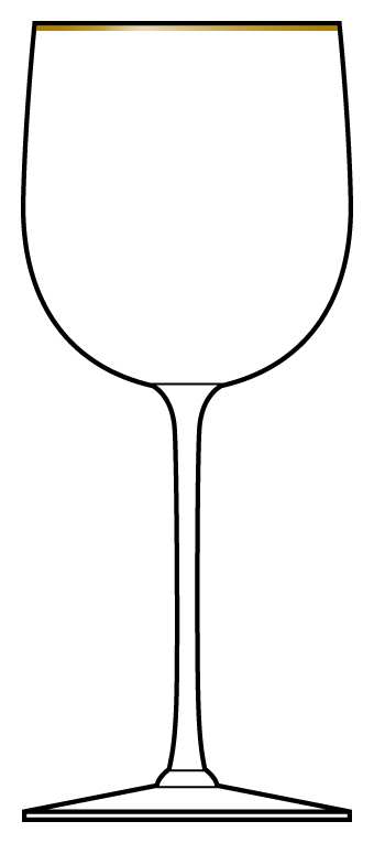 Sologne Gold Water Goblet by Cristal de Sevres-1