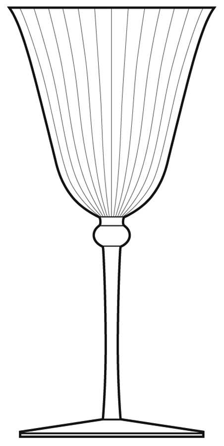 Titien Water Goblet by Cristal de Sevres-1