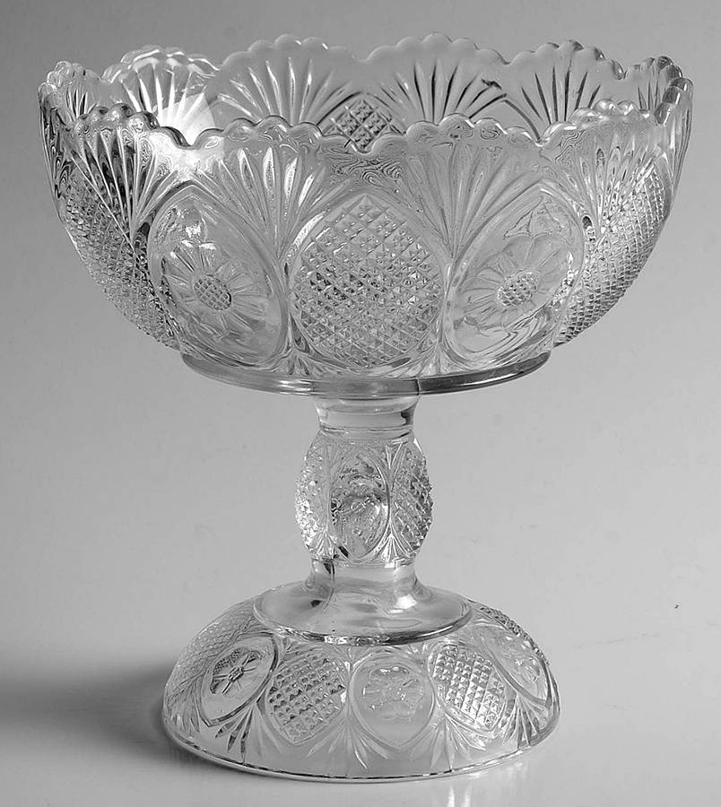 Sunk Daisy Clear Comport by Co-Operative Flint-1