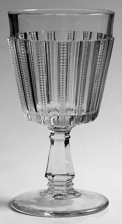 Beaded Panels Water Goblet by Crystal Glass -1