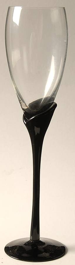 Amaryllis Black (Non Frosted) Fluted Champagne by Colony-1