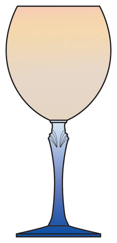 Bijoux Blue (Iridescent Bowl, Blue Stem) Water Goblet by Colony-1