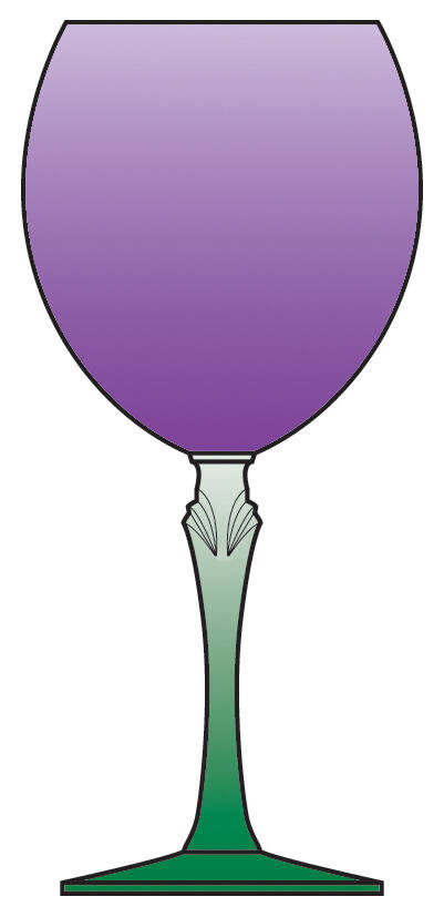 Bijoux (Purple Bowl, Green Stem) Water Goblet by Colony-1