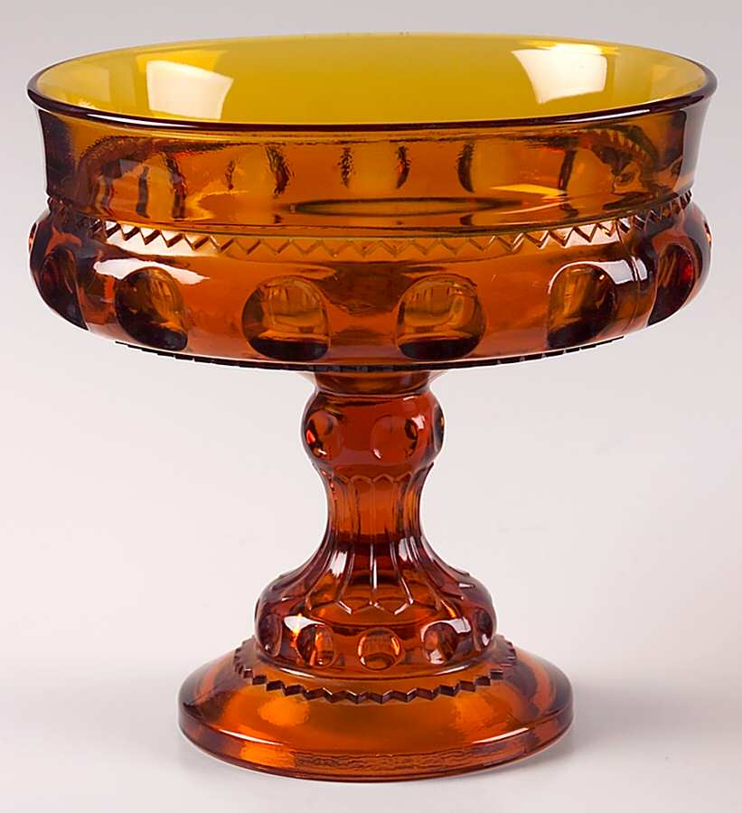 Color Crown Amber (Dark) Round Compote (Height X Width) by Colony-1