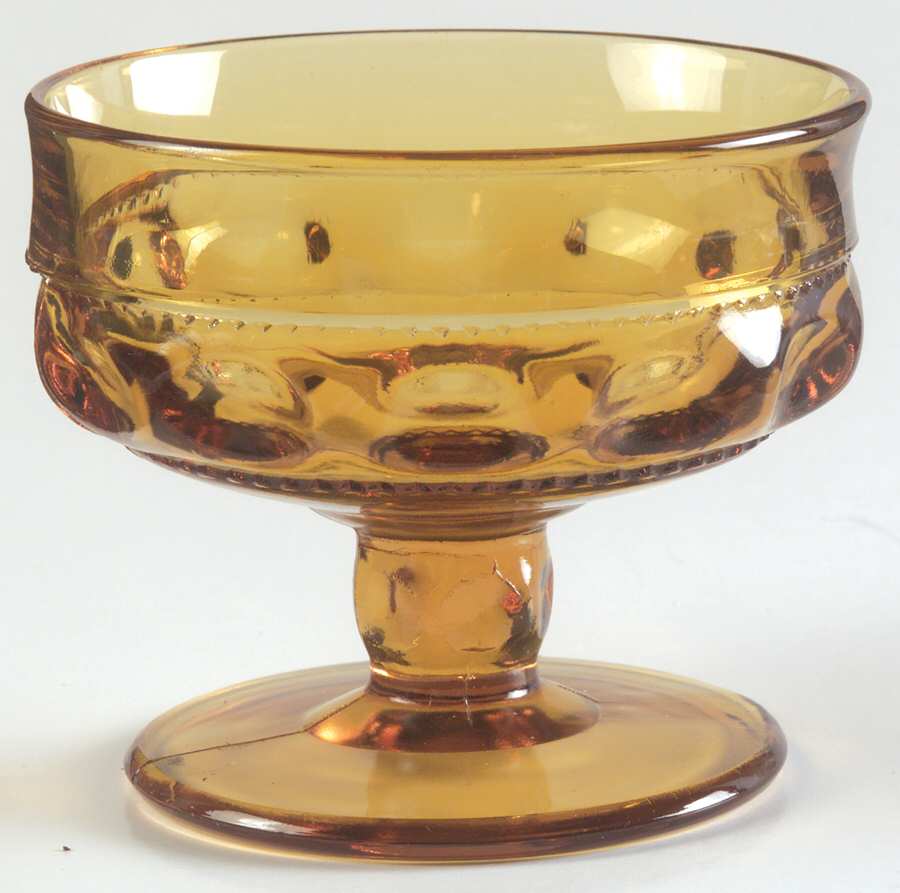 Color Crown Amber (Dark) Champagne/Tall Sherbet by Colony-1