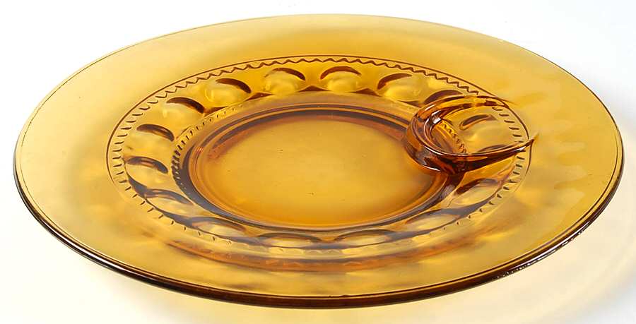 Color Crown Amber (Dark) Snack Plate No Cup by Colony-1